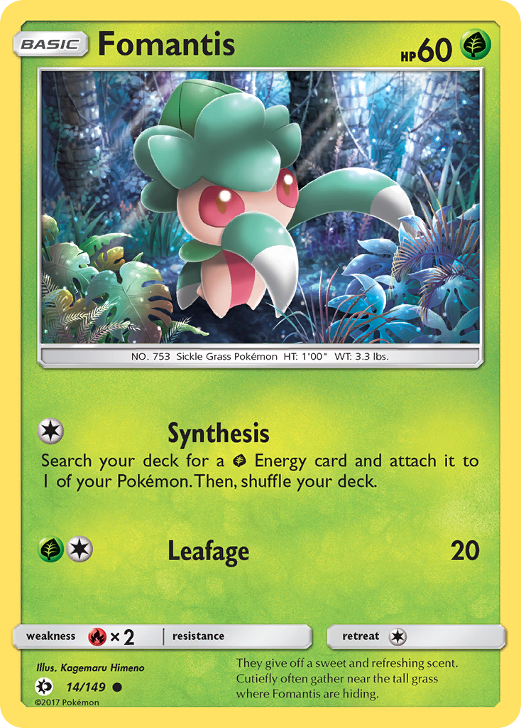 Fomantis (14/149) [Sun & Moon: Base Set] - Destination Retro