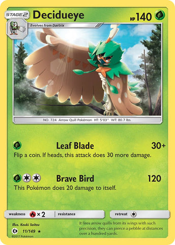 Decidueye (SM Base Set) (11/149) [Theme Deck Exclusives] - Destination Retro