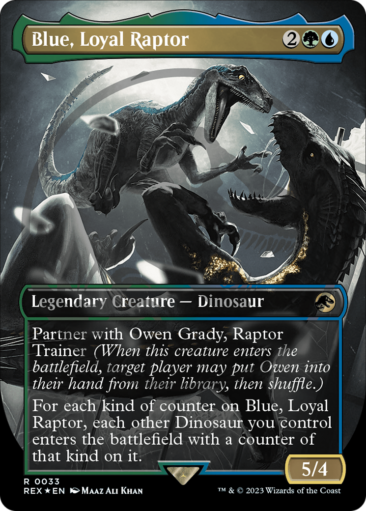 Blue, Loyal Raptor Emblem (Borderless) [Jurassic World Collection Tokens] - Destination Retro