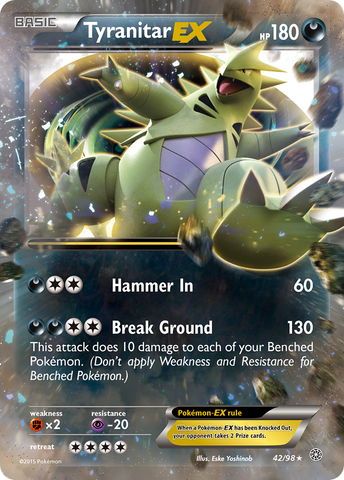 Tyranitar EX (42/98) [XY: Ancient Origins] - Destination Retro