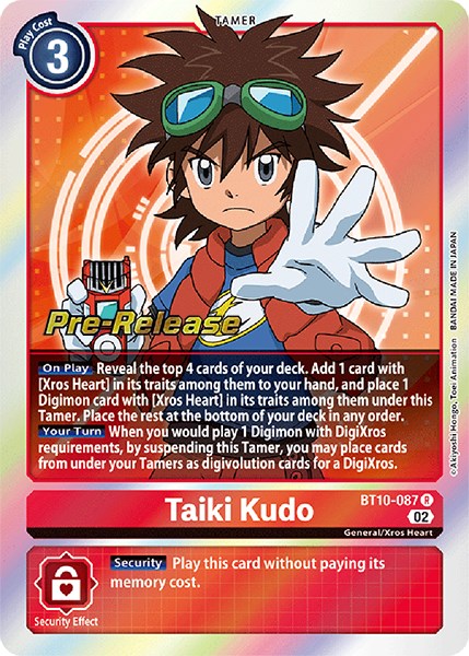 Taiki Kudo [BT10-087] [Xros Encounter Pre-Release Cards] - Destination Retro