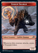 Samurai // Goblin Shaman Double-sided Token [Kamigawa: Neon Dynasty Tokens] - Destination Retro