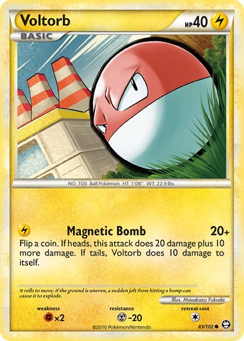 Voltorb (83/102) [HeartGold & SoulSilver: Triumphant] - Destination Retro