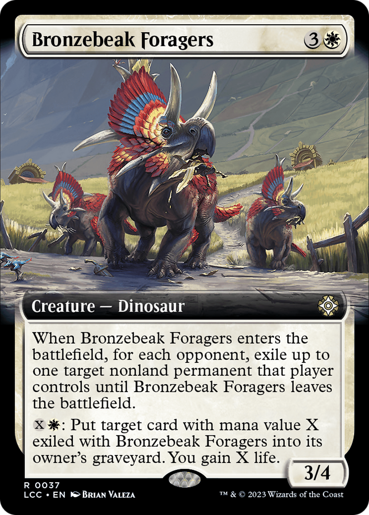 Bronzebeak Foragers (Extended Art) [The Lost Caverns of Ixalan Commander] - Destination Retro