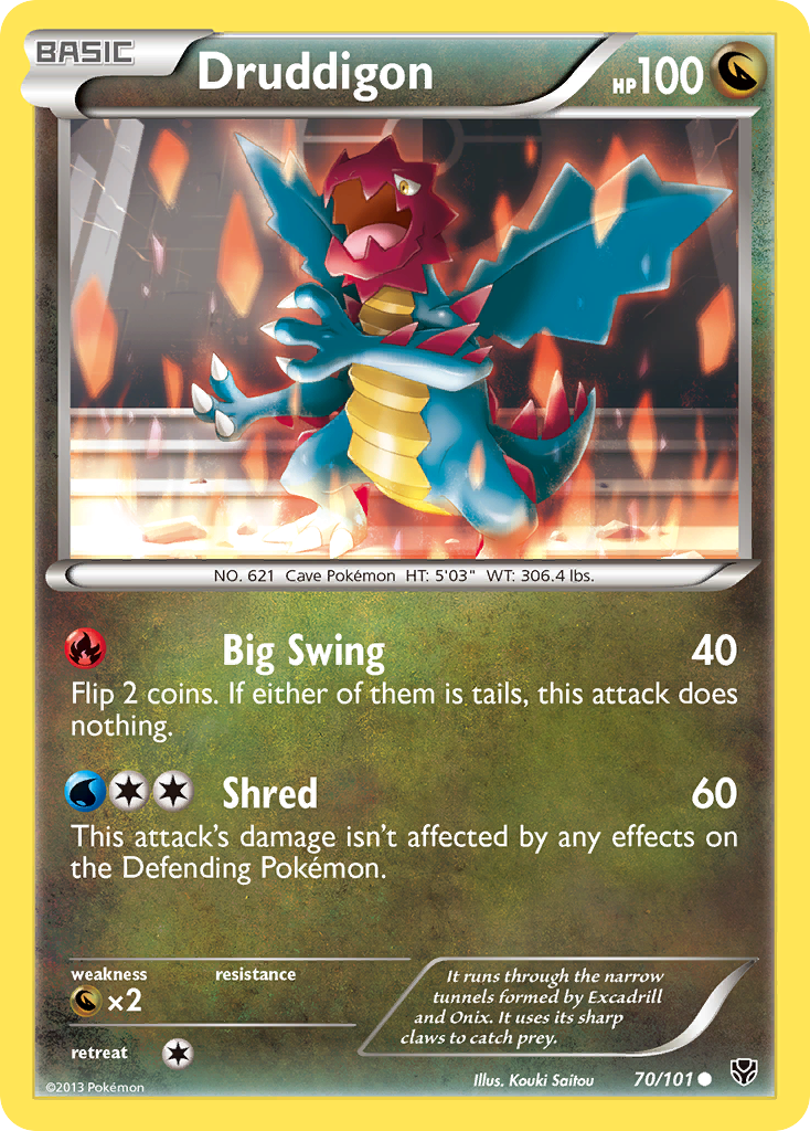 Druddigon (70/101) [Black & White: Plasma Blast] - Destination Retro