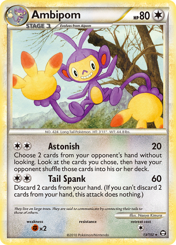 Ambipom (13/102) [HeartGold & SoulSilver: Triumphant] - Destination Retro