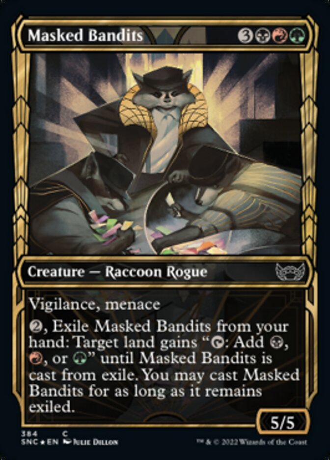 Masked Bandits (Showcase Golden Age Gilded Foil) [Streets of New Capenna] - Destination Retro
