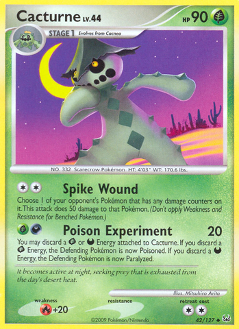 Cacturne (42/127) [Platinum: Base Set] - Destination Retro