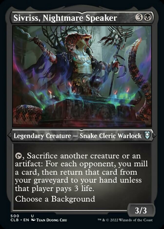 Sivriss, Nightmare Speaker (Foil Etched) [Commander Legends: Battle for Baldur's Gate] - Destination Retro