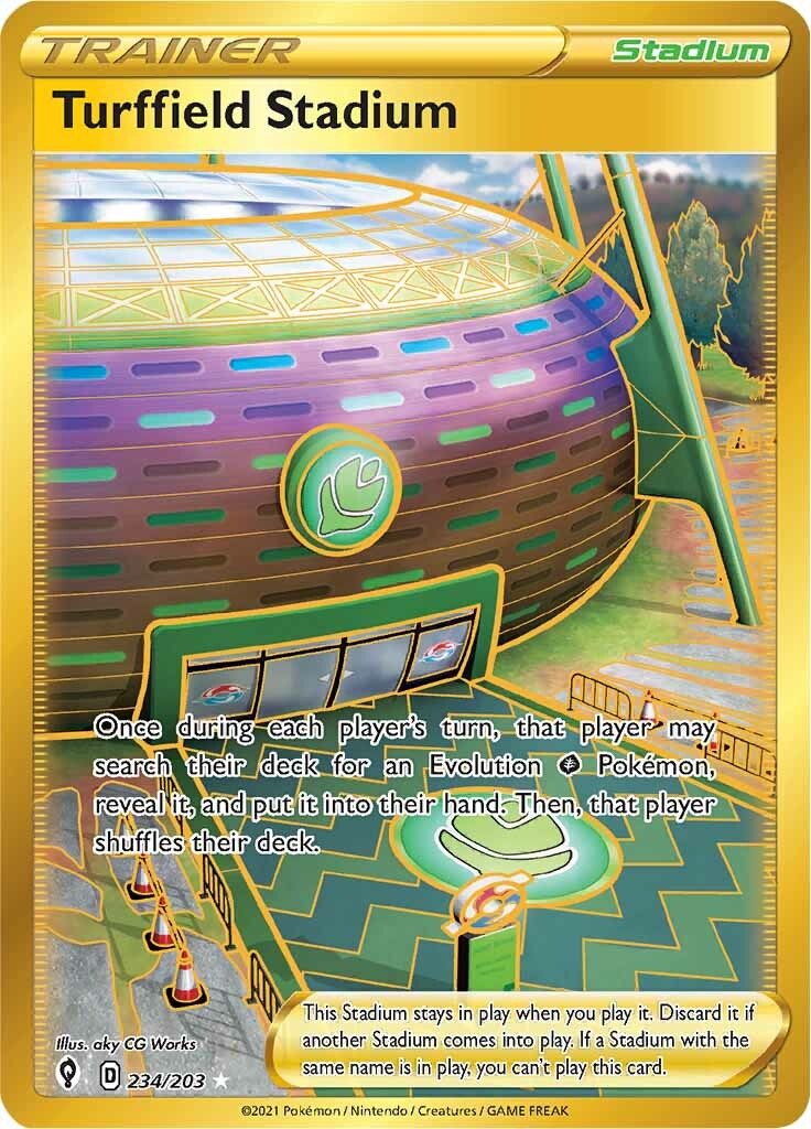 Turffield Stadium (234/203) [Sword & Shield: Evolving Skies] - Destination Retro