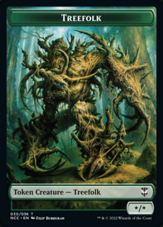 Treefolk // Spider Double-sided Token [Streets of New Capenna Commander Tokens] - Destination Retro