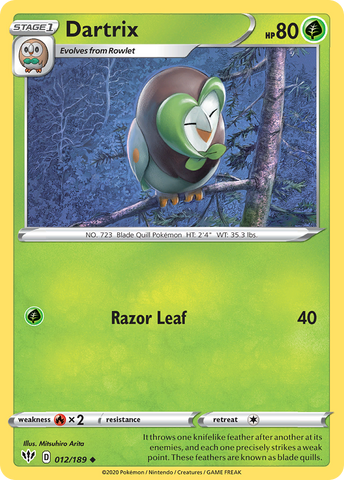 Dartrix (12/189) [Sword & Shield: Darkness Ablaze] - Destination Retro