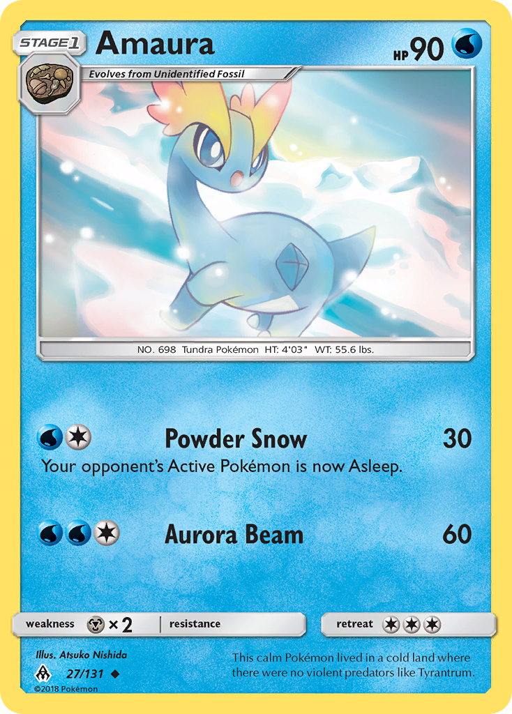Amaura (27/131) [Sun & Moon: Forbidden Light] - Destination Retro