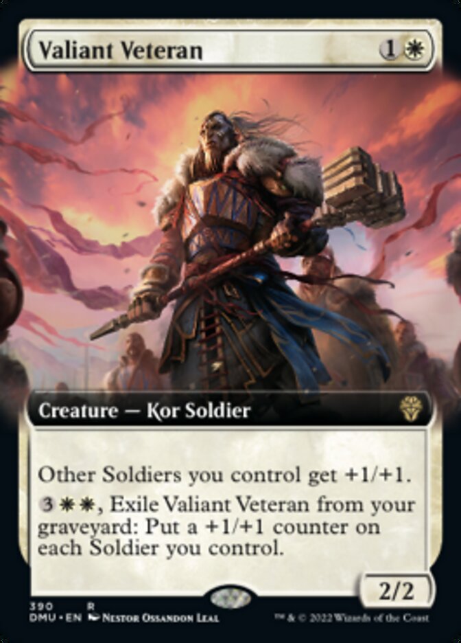 Valiant Veteran (Extended Art) [Dominaria United] - Destination Retro