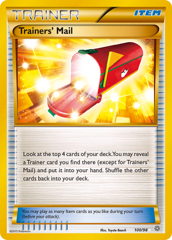 Trainers' Mail (100/98) [XY: Ancient Origins] - Destination Retro