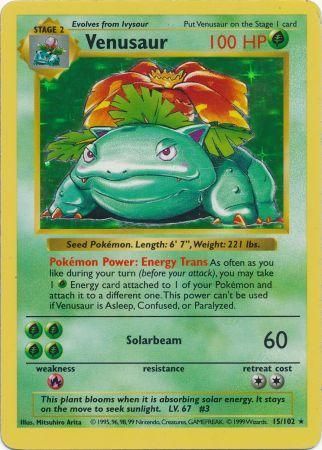 Venusaur (15/102) [Base Set Shadowless Unlimited] - Destination Retro