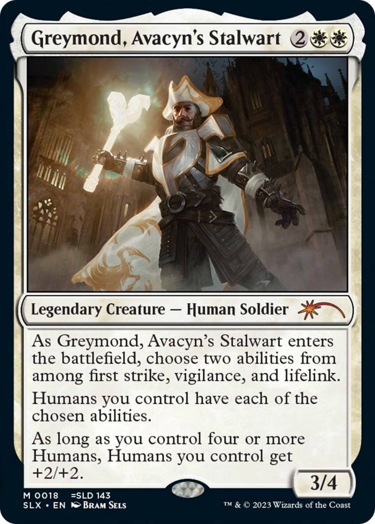 Greymond, Avacyn's Stalwart [Secret Lair: Universes Within] - Destination Retro