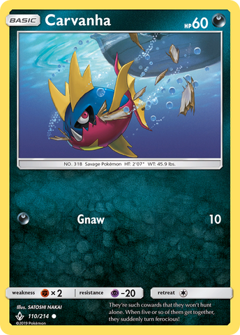 Carvanha (110/214) [Sun & Moon: Unbroken Bonds] - Destination Retro