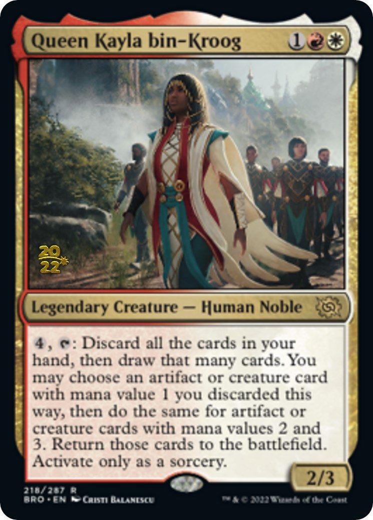 Queen Kayla bin-Kroog [The Brothers' War: Prerelease Promos] - Destination Retro