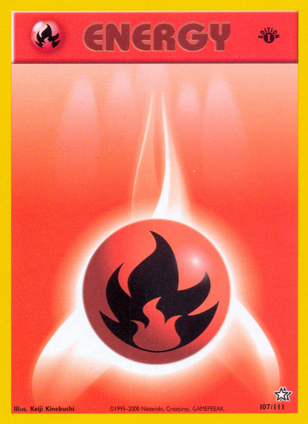 Fire Energy (107/111) [Neo Genesis 1st Edition] - Destination Retro