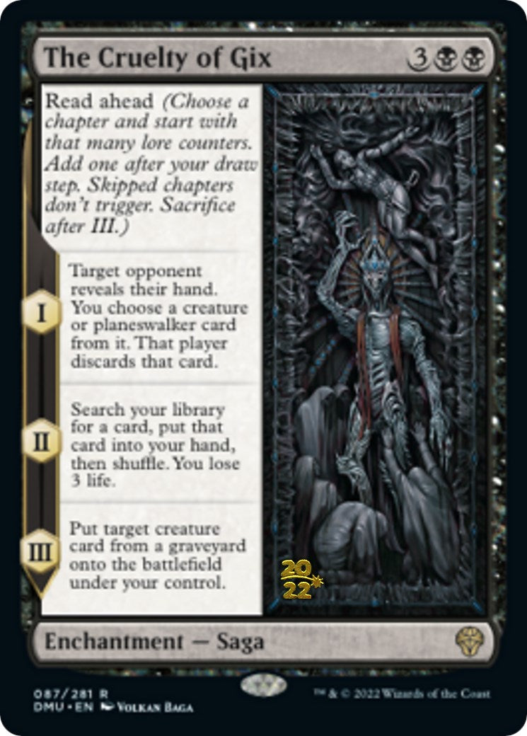 The Cruelty of Gix [Dominaria United Prerelease Promos] - Destination Retro