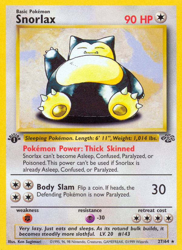 Snorlax (27/64) [Jungle 1st Edition] - Destination Retro