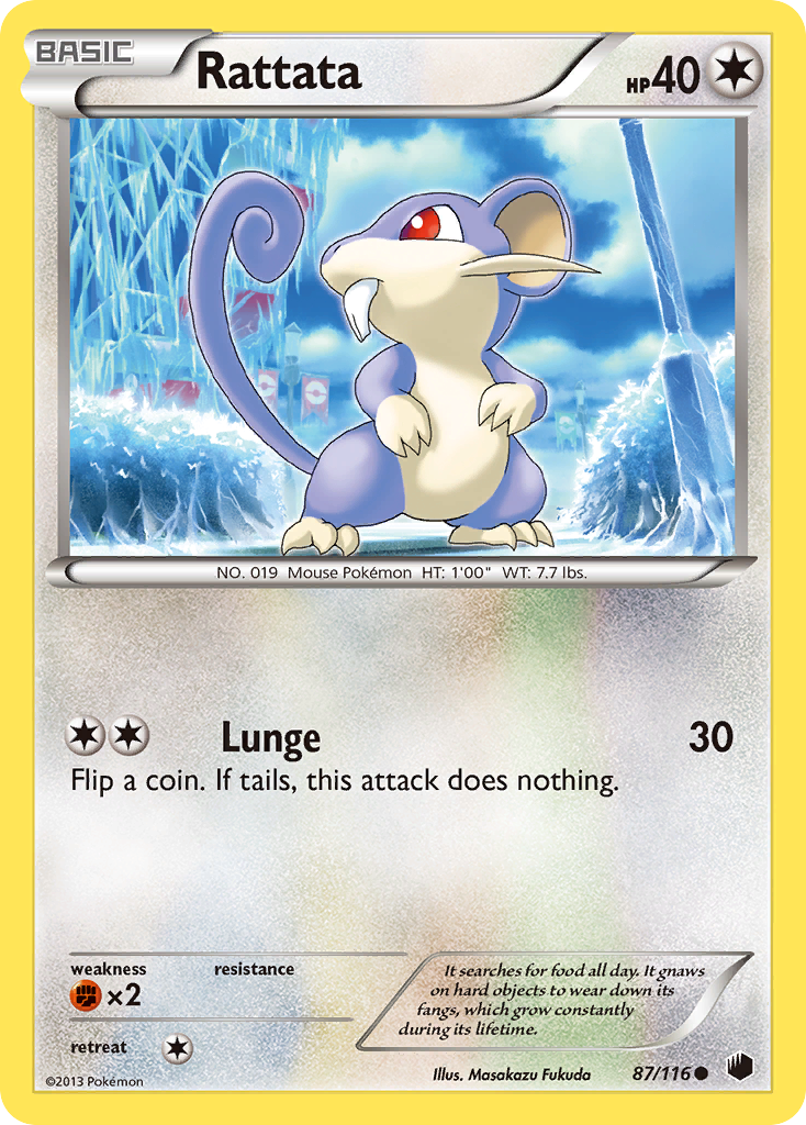 Rattata (87/116) [Black & White: Plasma Freeze] - Destination Retro