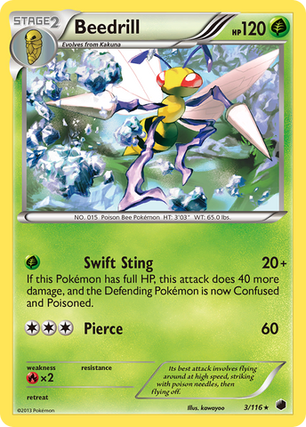 Beedrill (3/116) [Black & White: Plasma Freeze] - Destination Retro