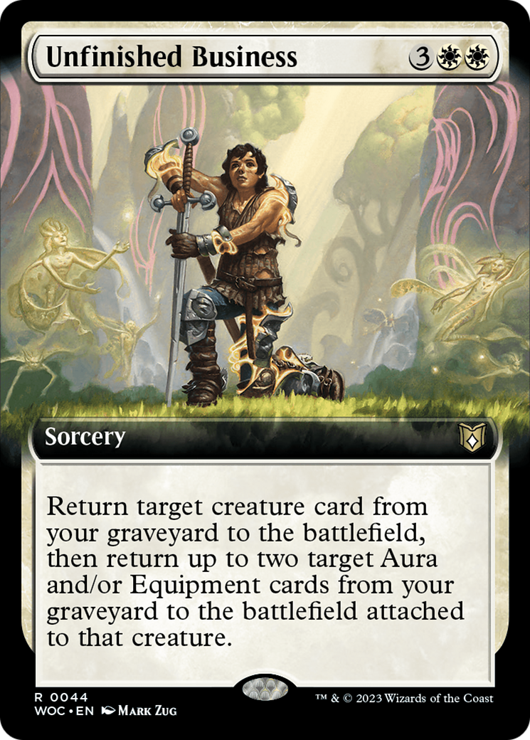 Unfinished Business (Extended Art) [Wilds of Eldraine Commander] - Destination Retro