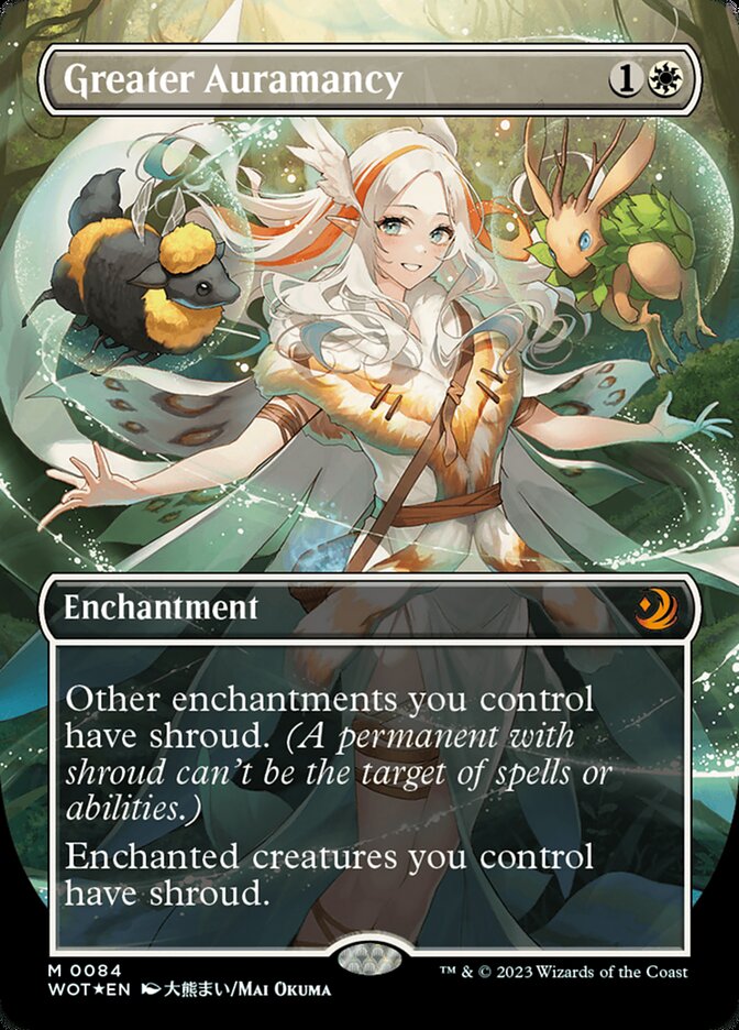 Greater Auramancy (Anime Borderless) (Confetti Foil) [Wilds of Eldraine: Enchanting Tales] - Destination Retro