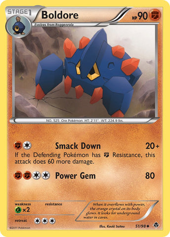 Boldore (51/98) (Cracked Ice Holo) (Blister Exclusive) [Black & White: Emerging Powers] - Destination Retro