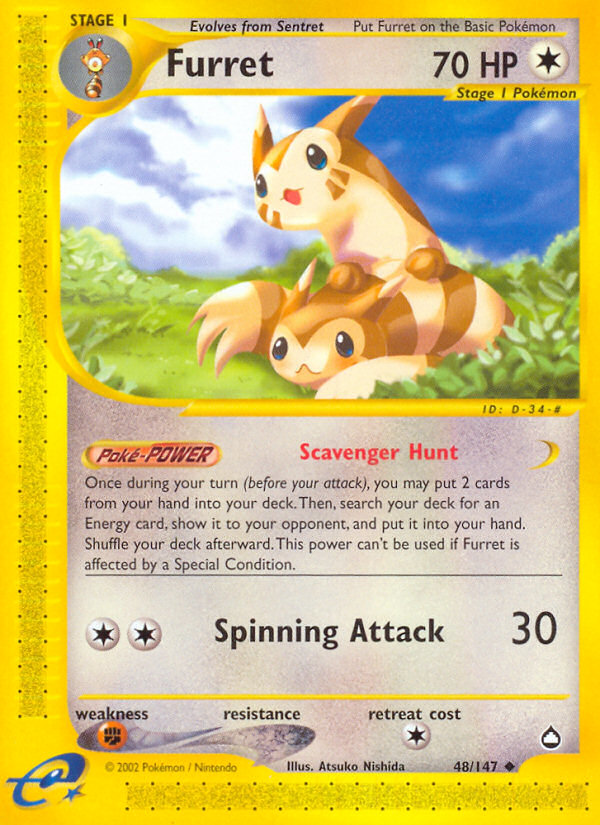 Furret (48/147) [Aquapolis] - Destination Retro
