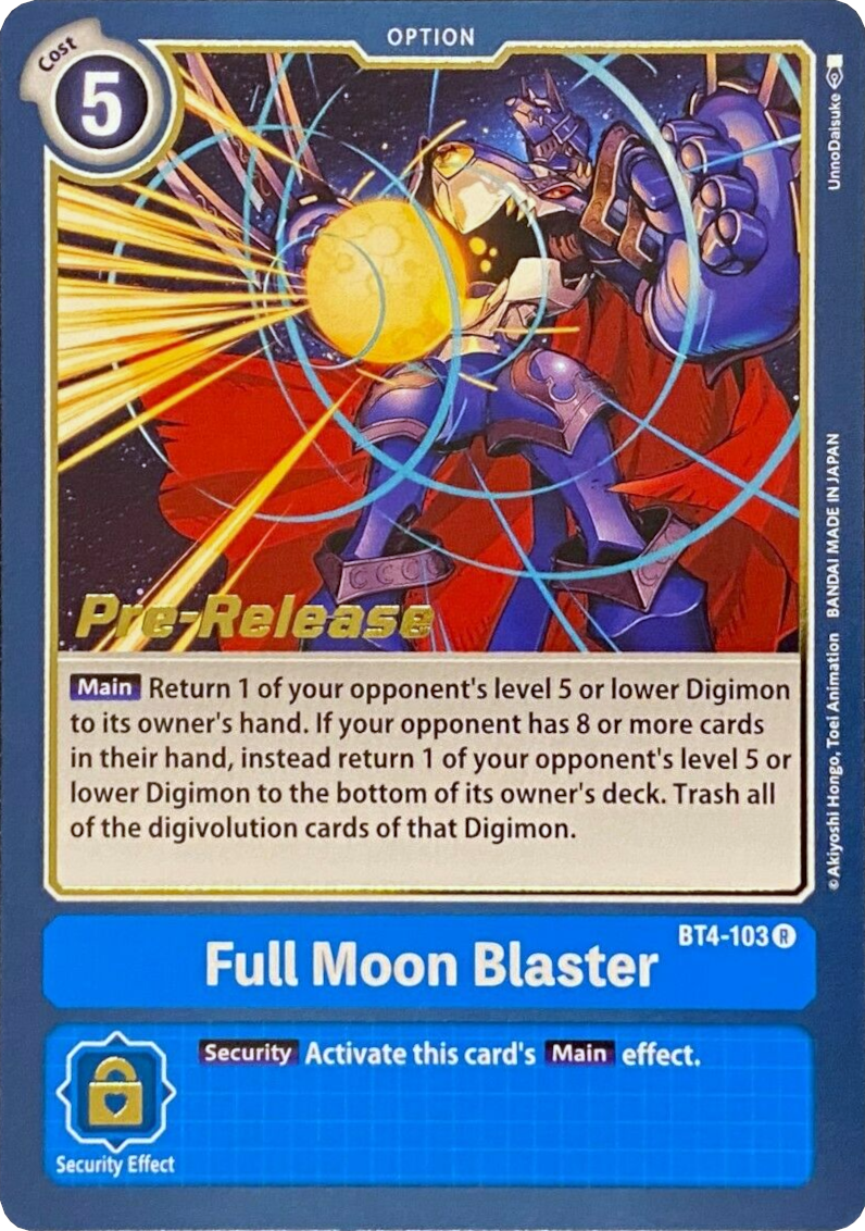 Full Moon Blaster [BT4-103] [Great Legend Pre-Release Promos] - Destination Retro