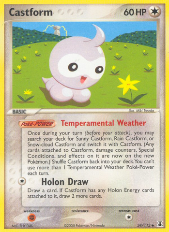 Castform (34/113) [EX: Delta Species] - Destination Retro