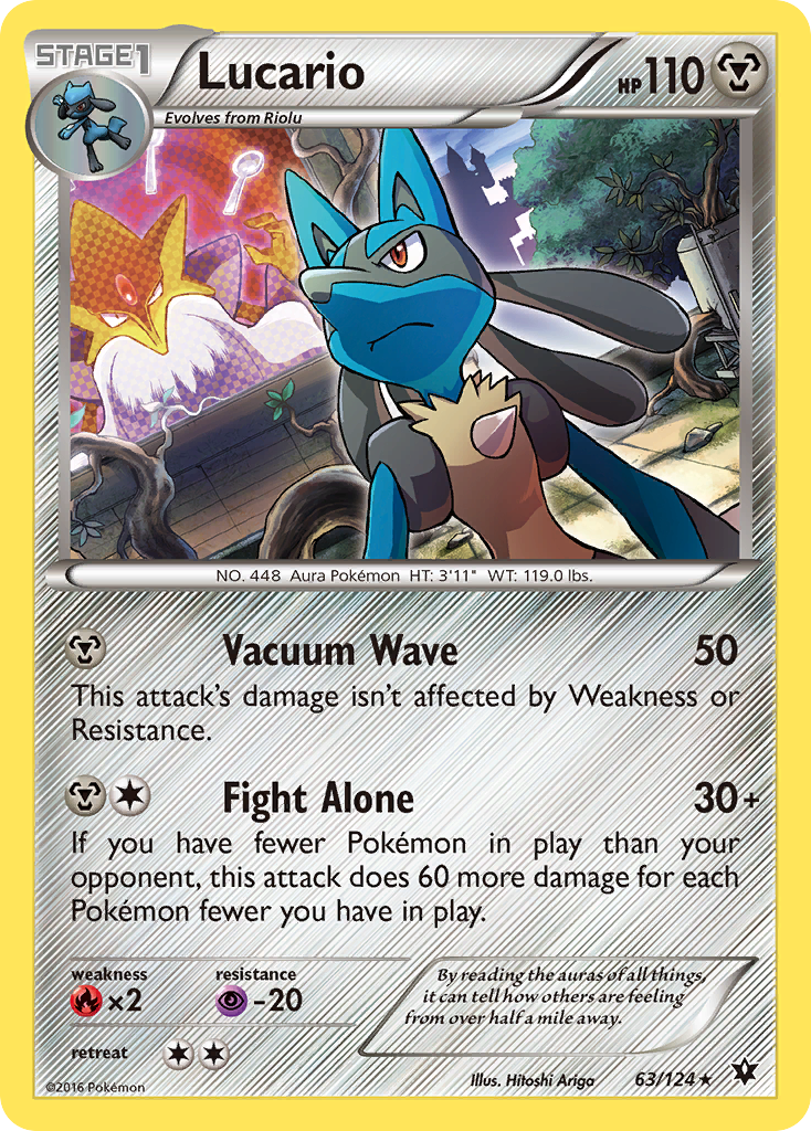Lucario (63/124) (Cosmos Holo) [XY: Fates Collide] - Destination Retro