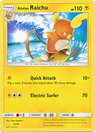 Alolan Raichu (17/30) [Sun & Moon: Trainer Kit - Lycanroc & Alolan Raichu] - Destination Retro