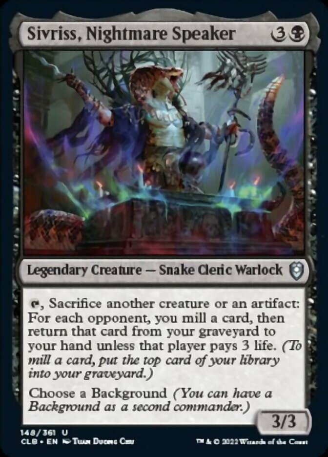 Sivriss, Nightmare Speaker [Commander Legends: Battle for Baldur's Gate] - Destination Retro