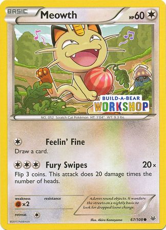 Meowth (67/108) (Build A Bear Workshop Exclusive) [XY: Roaring Skies] - Destination Retro