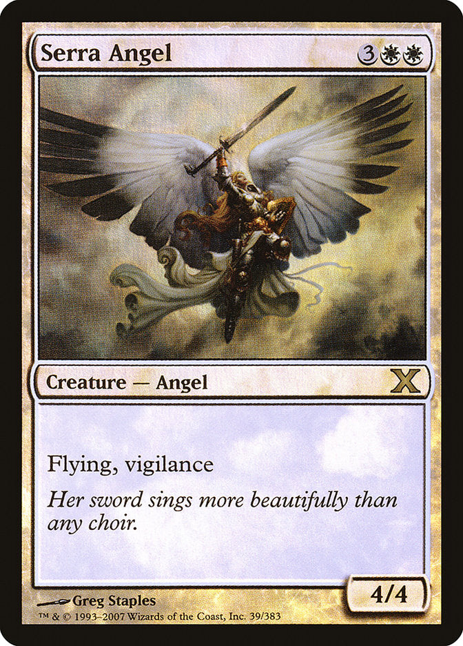 Serra Angel (Premium Foil) [Tenth Edition] - Destination Retro