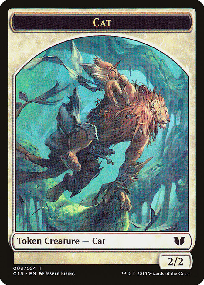 Cat // Zombie Double-Sided Token [Commander 2015 Tokens] - Destination Retro
