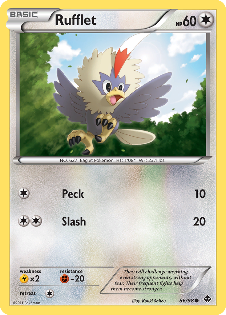 Rufflet (86/98) [Black & White: Emerging Powers] - Destination Retro