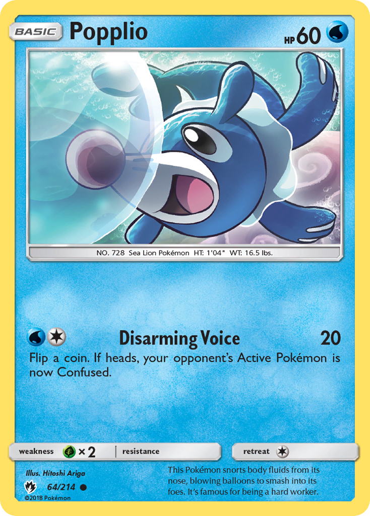 Popplio (64/214) [Sun & Moon: Lost Thunder] - Destination Retro