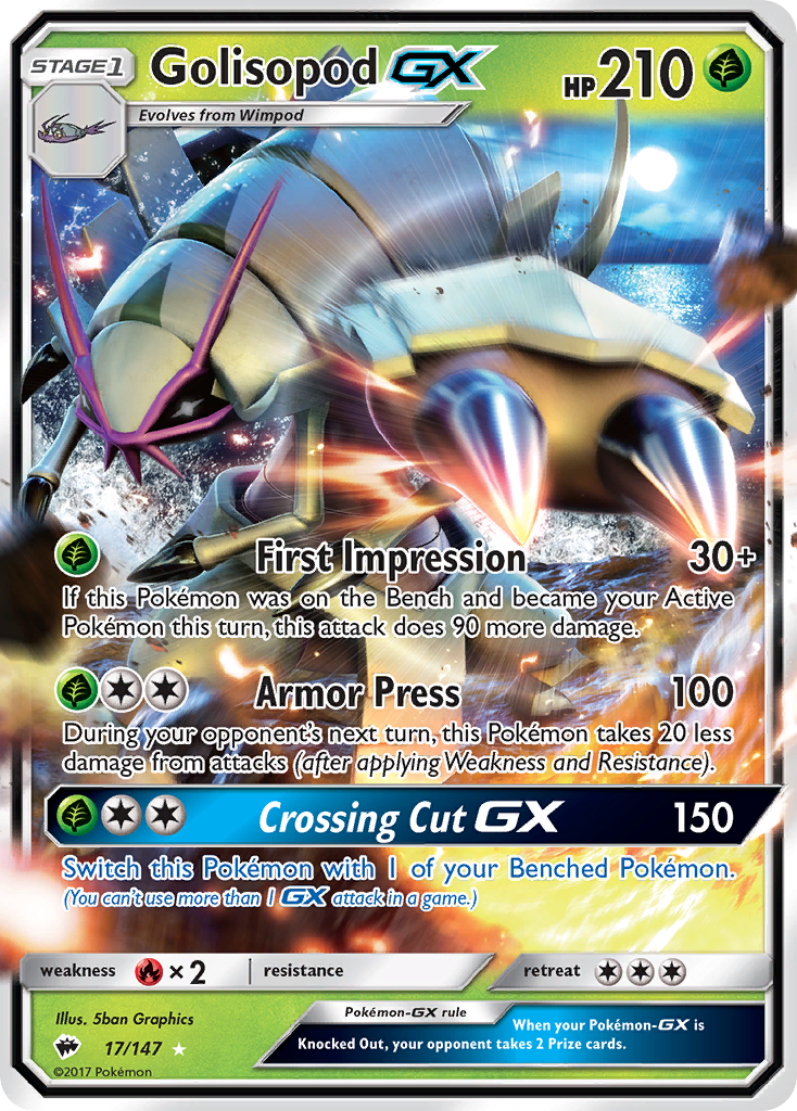 Golisopod GX (17/147) [Sun & Moon: Burning Shadows] - Destination Retro