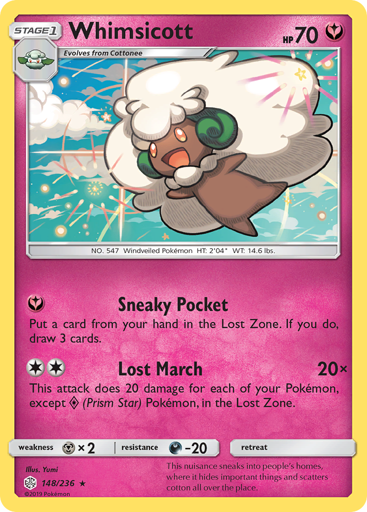 Whimsicott (148/236) [Sun & Moon: Cosmic Eclipse] - Destination Retro