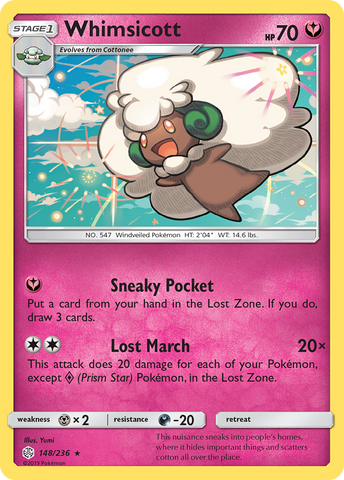 Whimsicott (148/236) [Sun & Moon: Cosmic Eclipse] - Destination Retro