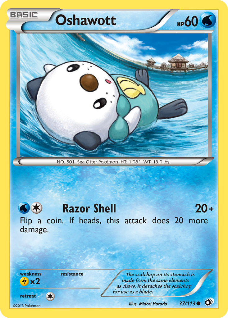 Oshawott (37/113) [Black & White: Legendary Treasures] - Destination Retro