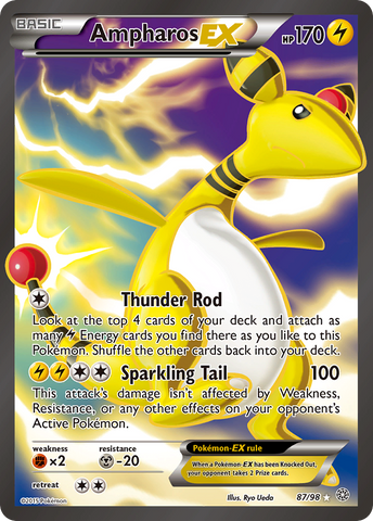 Ampharos EX (87/98) [XY: Ancient Origins] - Destination Retro