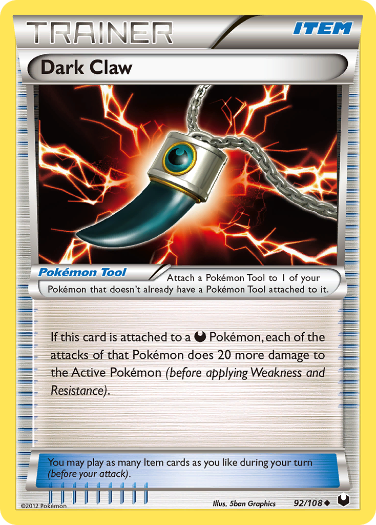 Dark Claw (92/108) [Black & White: Dark Explorers] - Destination Retro