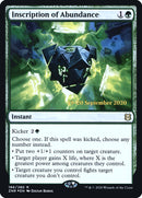 Inscription of Abundance  [Zendikar Rising Prerelease Promos] - Destination Retro