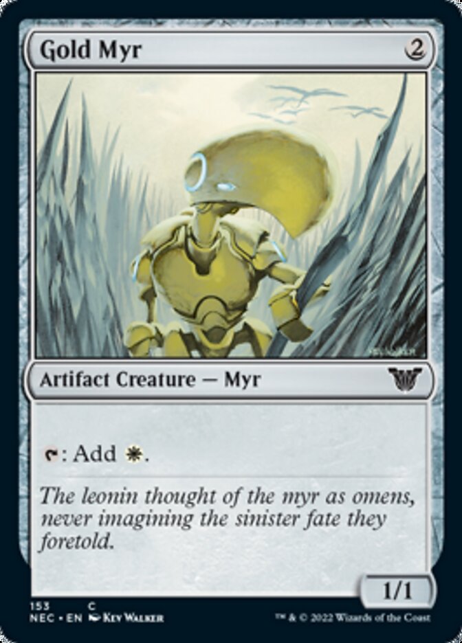 Gold Myr [Kamigawa: Neon Dynasty Commander] - Destination Retro